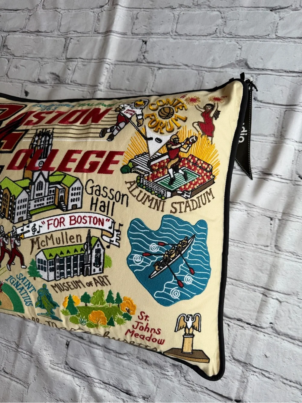 Boston College CatStudio Embroidered Pillow Decorative Throw Gift New Collegiate